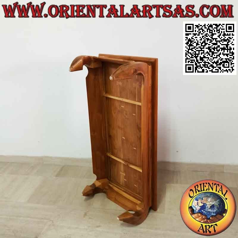 Low table for living room in opium style (opium) in teak wood (120 * 60, h35)