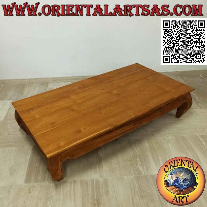 Tavolino basso da salotto in stile oppio (opium) in legno di teak (150*80, h35)