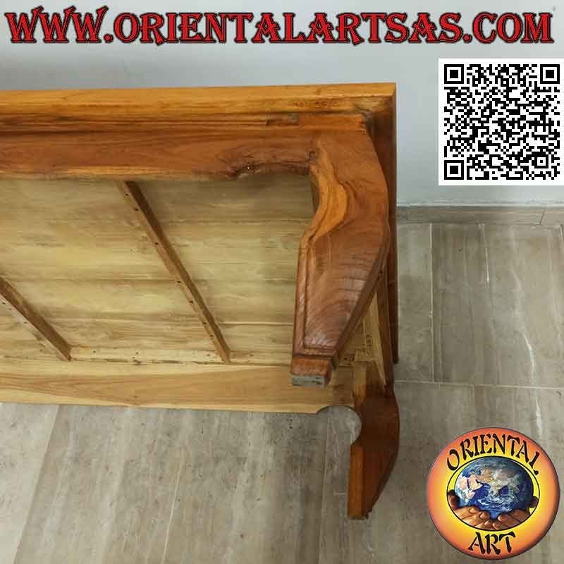 Low table for living room in opium style (opium) in teak wood (150 * 80, h35)