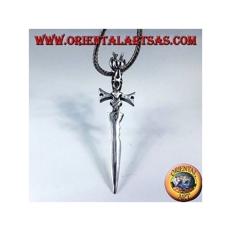 Pendant in silver medieval sword