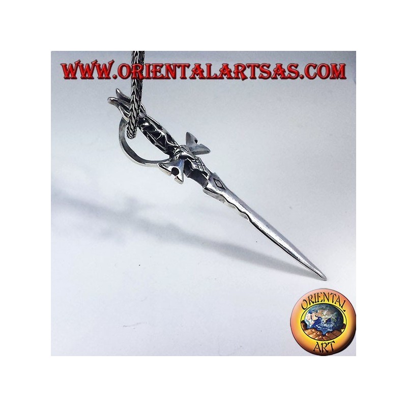 Pendant in silver medieval sword