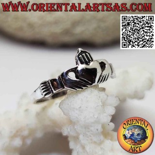 Bague en argent classique irlandaise Claddagh (Love loyauté et amitié)