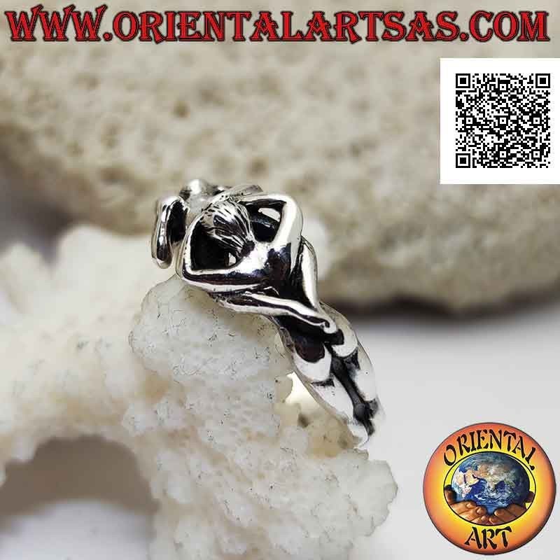 Anillo de plata erótico Kamasutra, la posición del cunnilingus o cunnilingus