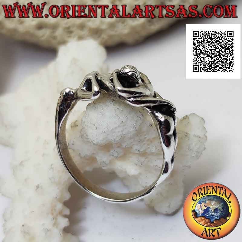 Erotic Kamasutra silver ring, the position of cunnilingus or cunnilingus