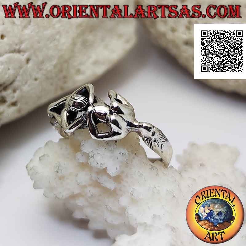 Erotic Kamasutra silver ring, the position of cunnilingus or cunnilingus