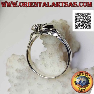 Silver ring of the erotic Kamasutra, the position of the side ride of the woman