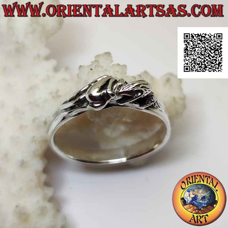 Bague en argent du Kamasutra érotique, la position du tour latéral de la femme