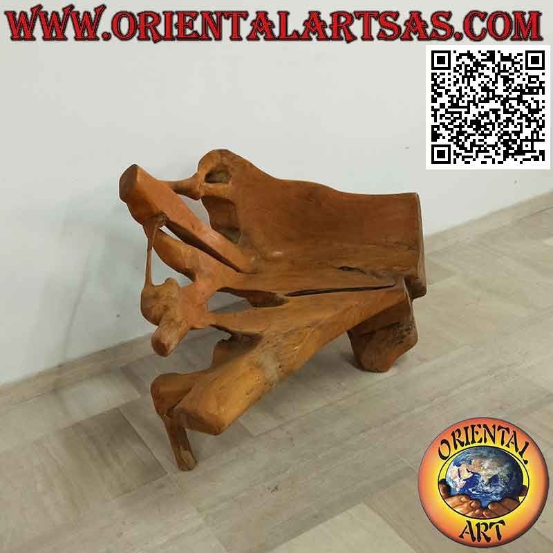 Poltrona in radice naturale di legno teak (90hx 115x60)