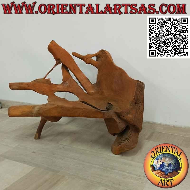 Fauteuil en racine de bois de teck naturel (90hx 115x60)