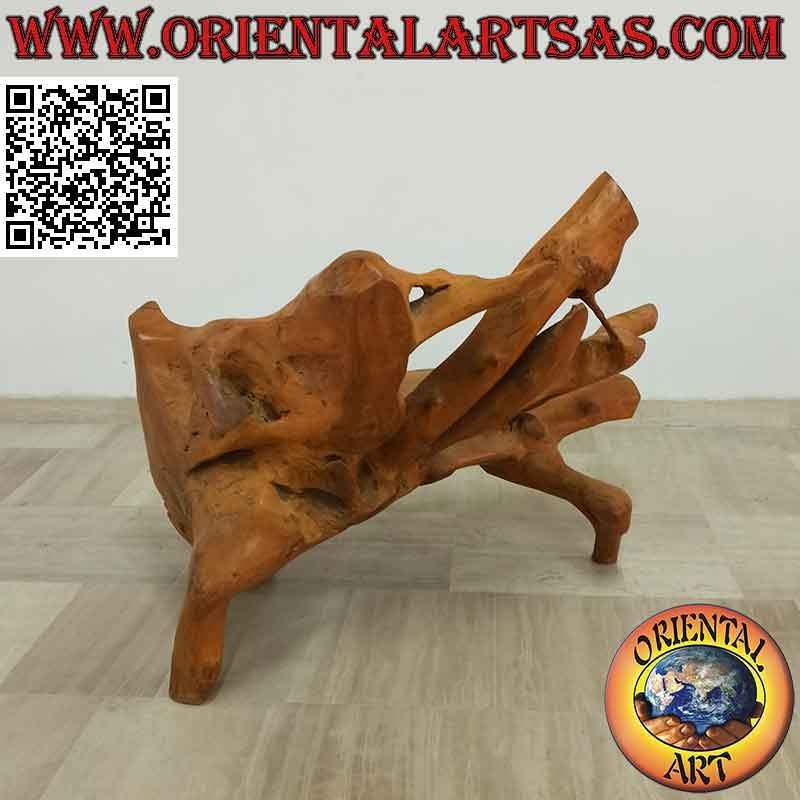 Poltrona in radice naturale di legno teak (90hx 115x60)