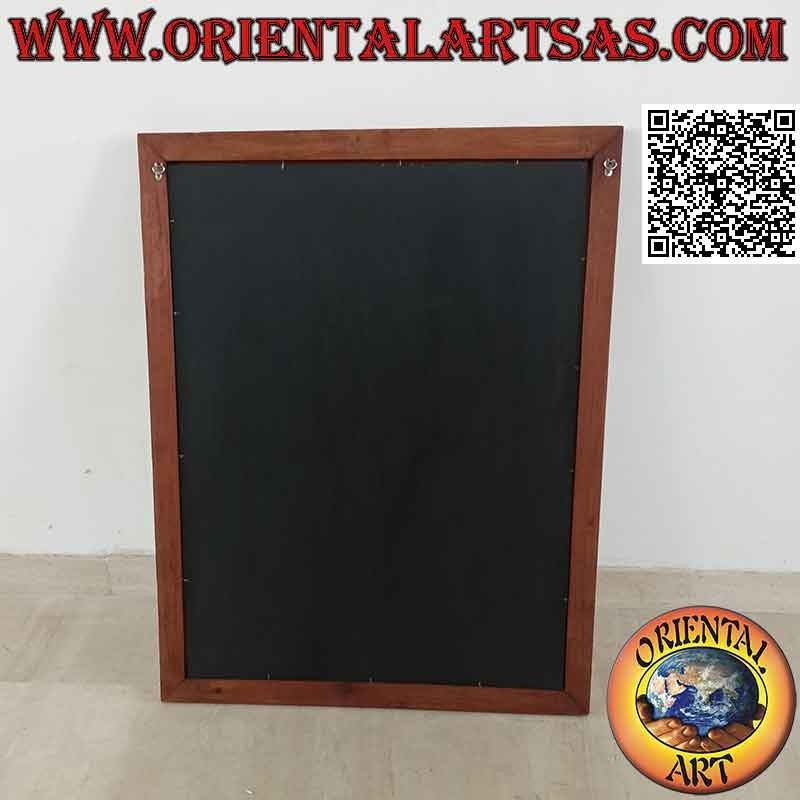 Cuadro pintado a mano sobre madera en estilo saharaui, "La mujer deshidratando (portadora de agua) en el desierto"