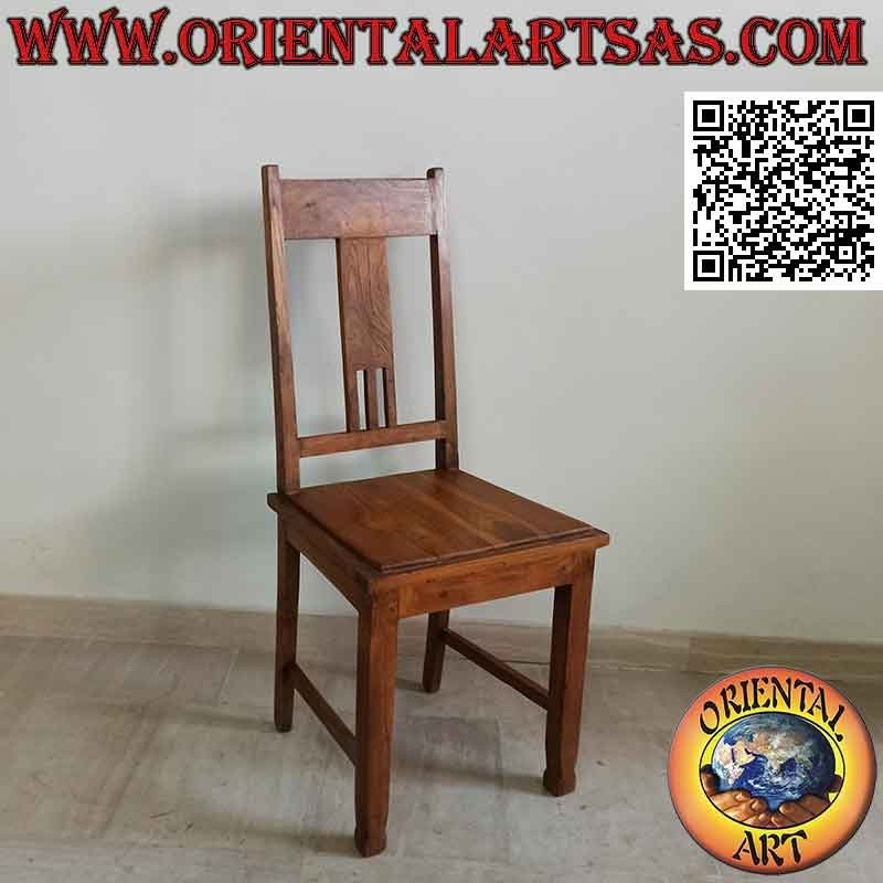 Ethnic "Java" chair with raised seat in teak wood