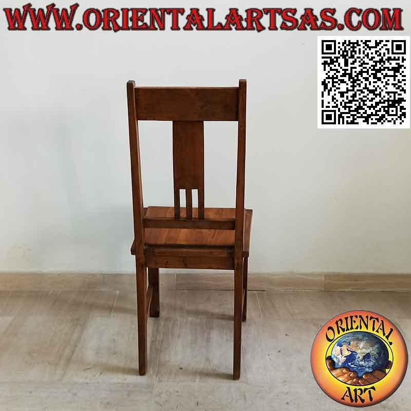 Chaise ethnique "Java" avec assise surélevée en bois de teck