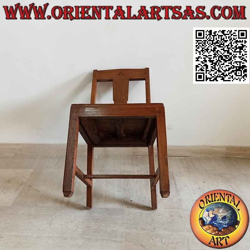 Silla étnica "Java" con asiento empotrado en madera de teca