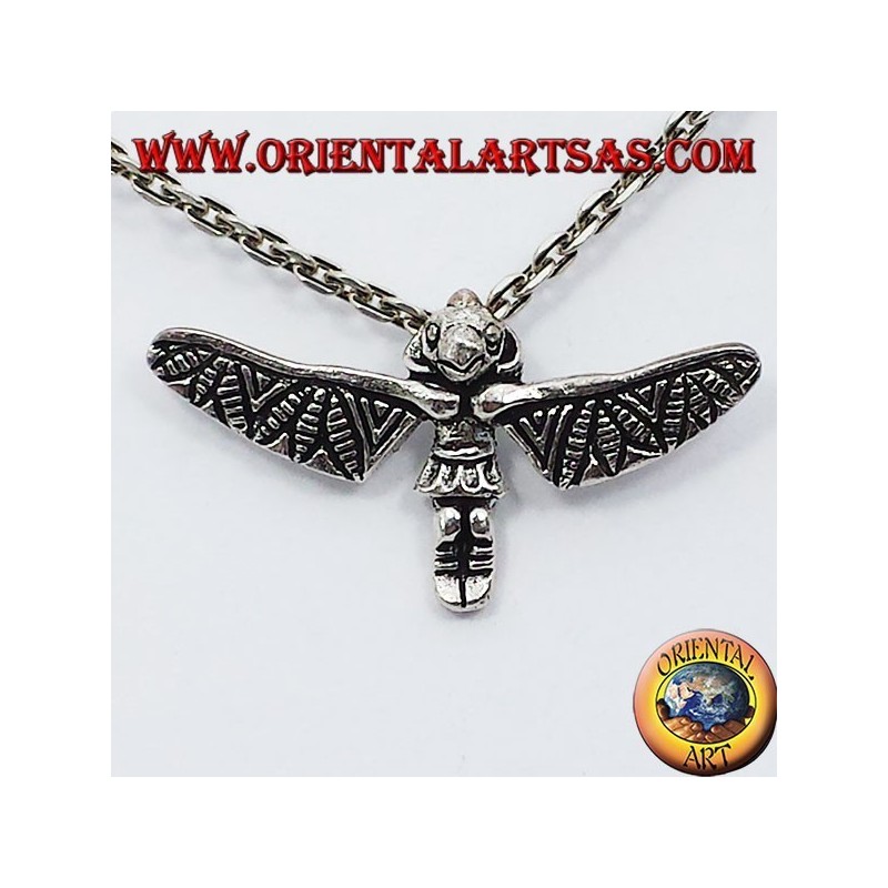 Totem Incas pendentif en argent
