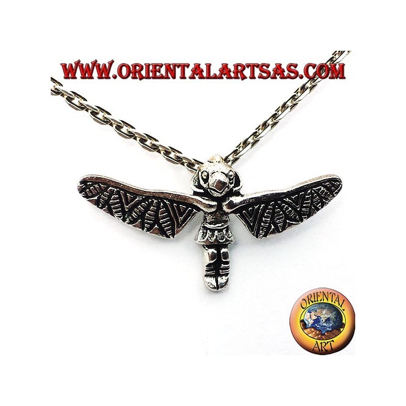 Totem Incas pendentif en argent