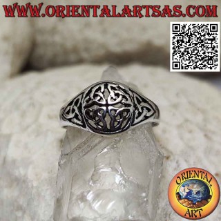 Bague en argent, le nœud Duleek (symbole celtique) petit