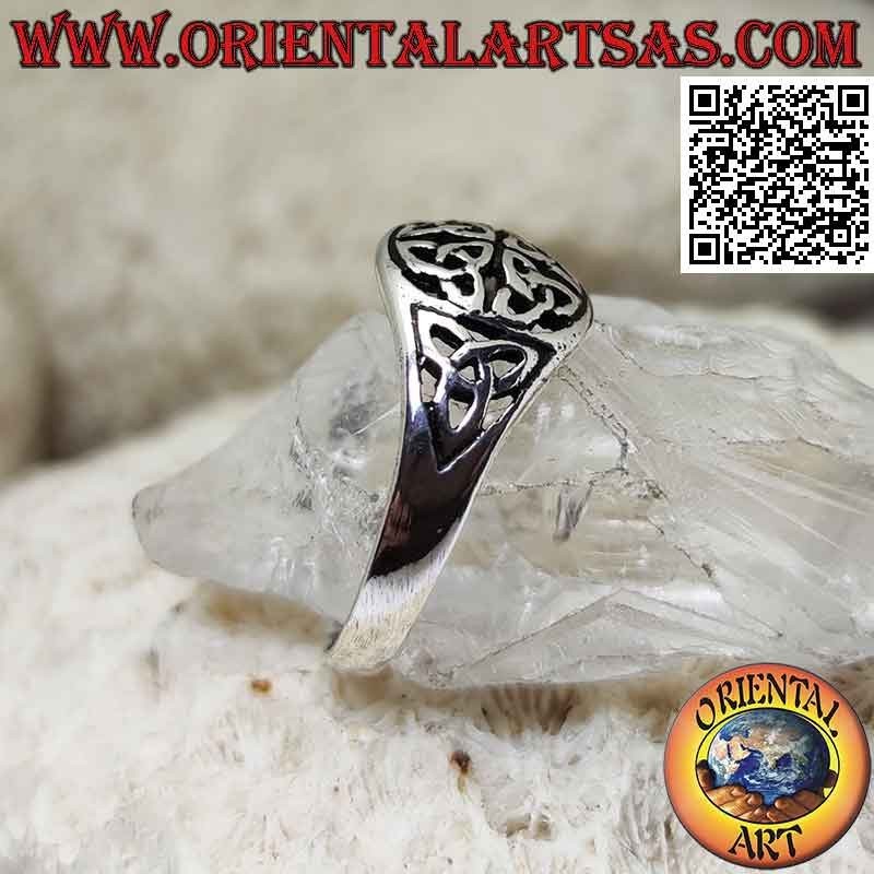 Silver ring, the Duleek Knot (Celtic symbol) small