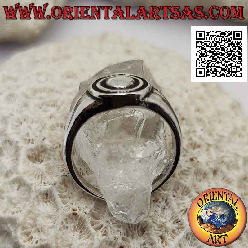 Glatter Silberring mit drei konzentrischen Kreisen