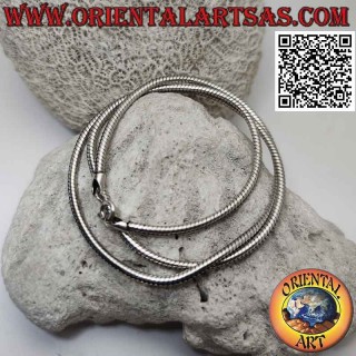 Collana catenina in argento 925 ‰, maglia "snake" classica o coda di topo (spessore 2,5 mm)