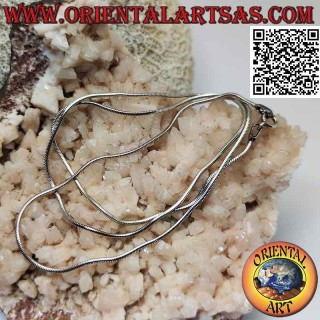 Collar de cadena de plata 925 ‰, eslabón clásico "serpiente" o cola de ratón (1,2 mm de grosor)