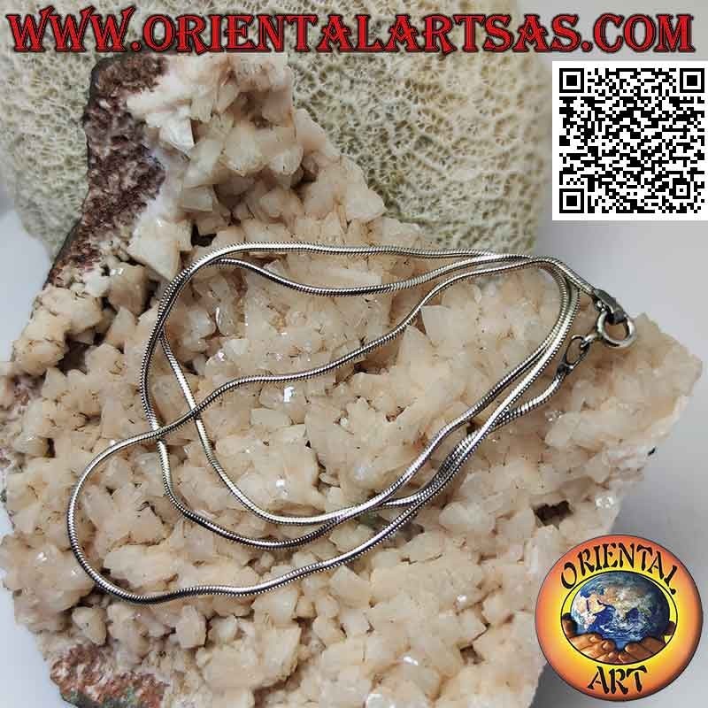 925 ‰ Silberkette, klassisches "Schlangen"-Glied oder Mäuseschwanz (1,2 mm dick)