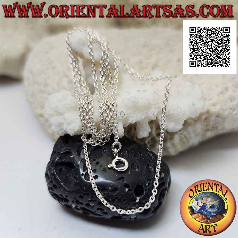 Collar de cadena de plata 925 ‰, con pequeños anillos redondos (1 mm de espesor)