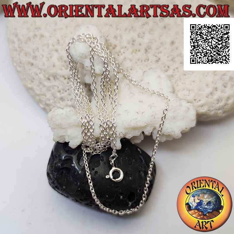 Collana catenina in argento 925 ‰, ad anellini tondi piccoli (spessore 1 mm)