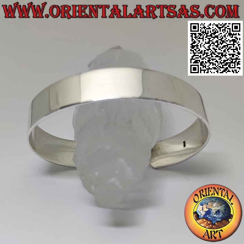 14 mm wide and smooth 925 argento silver rigid bracelet