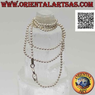 925 ‰ silver chain necklace with medium ball link (thickness 1,5 mm)