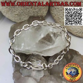Bracciale Argento 925 Catena Ovale 18cm Chiusura S | Oriental Art