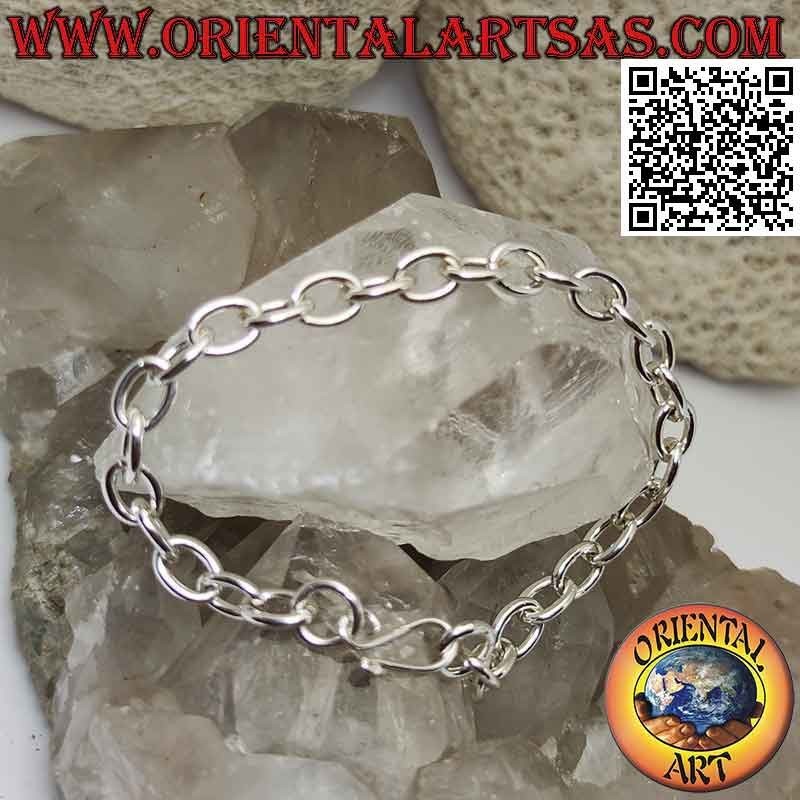 Bracciale Argento 925 Catena Ovale 18cm Chiusura S | Oriental Art
