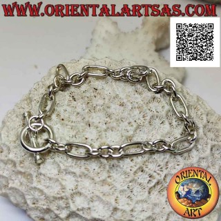 Bracciale Argento 925 a Catena Anelli Tondi e Ovali | Oriental Art