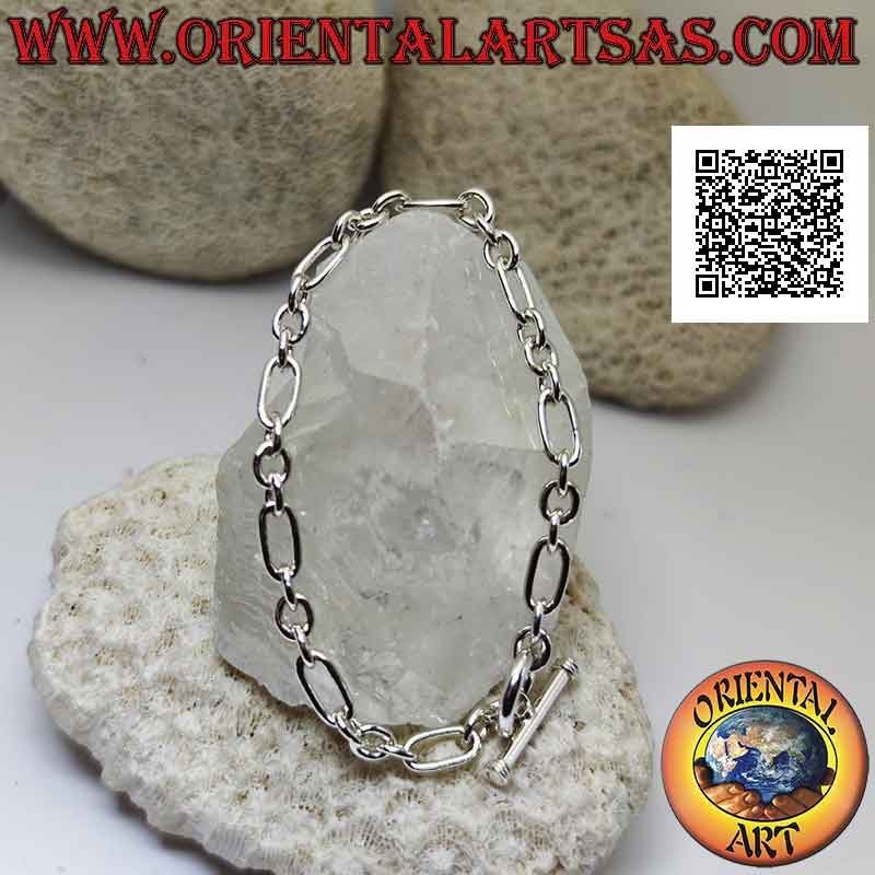 Bracciale Argento 925 a Catena Anelli Tondi e Ovali | Oriental Art