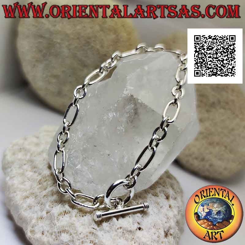 Bracciale Argento 925 a Catena Anelli Tondi e Ovali | Oriental Art