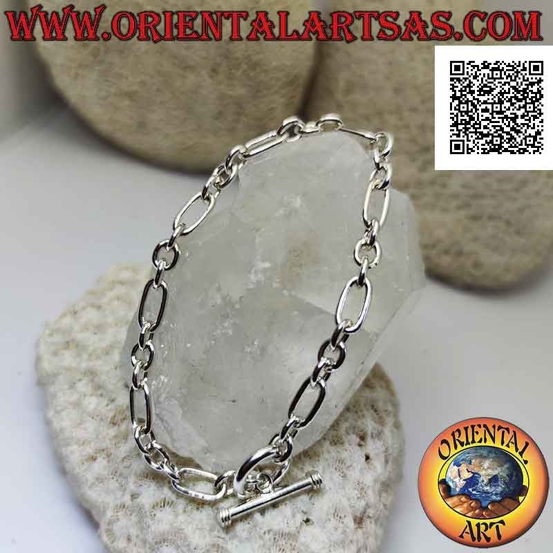Bracciale Argento 925 a Catena Anelli Tondi e Ovali | Oriental Art