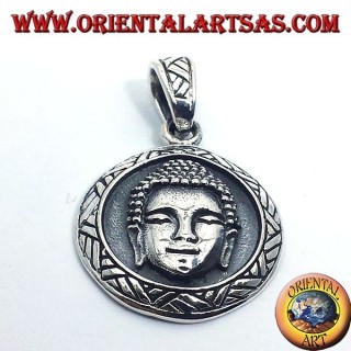 ciondolo in Argento buddha faccia 