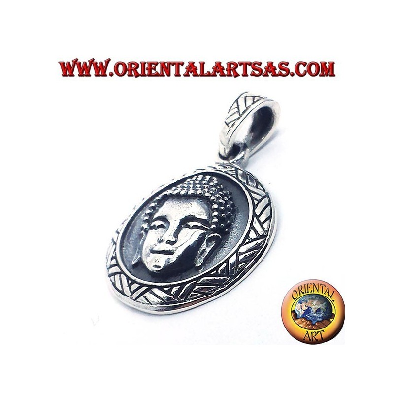 ciondolo in Argento buddha faccia 