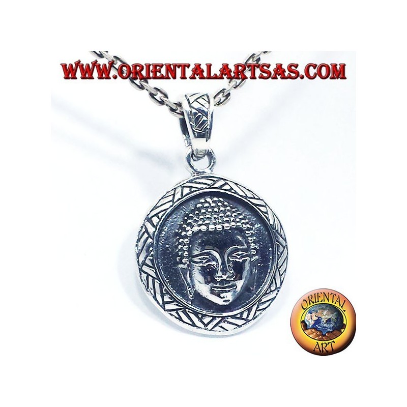 ciondolo in Argento buddha faccia 