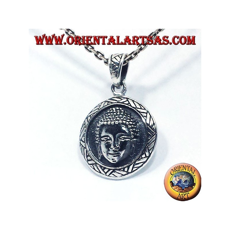 ciondolo in Argento buddha faccia 