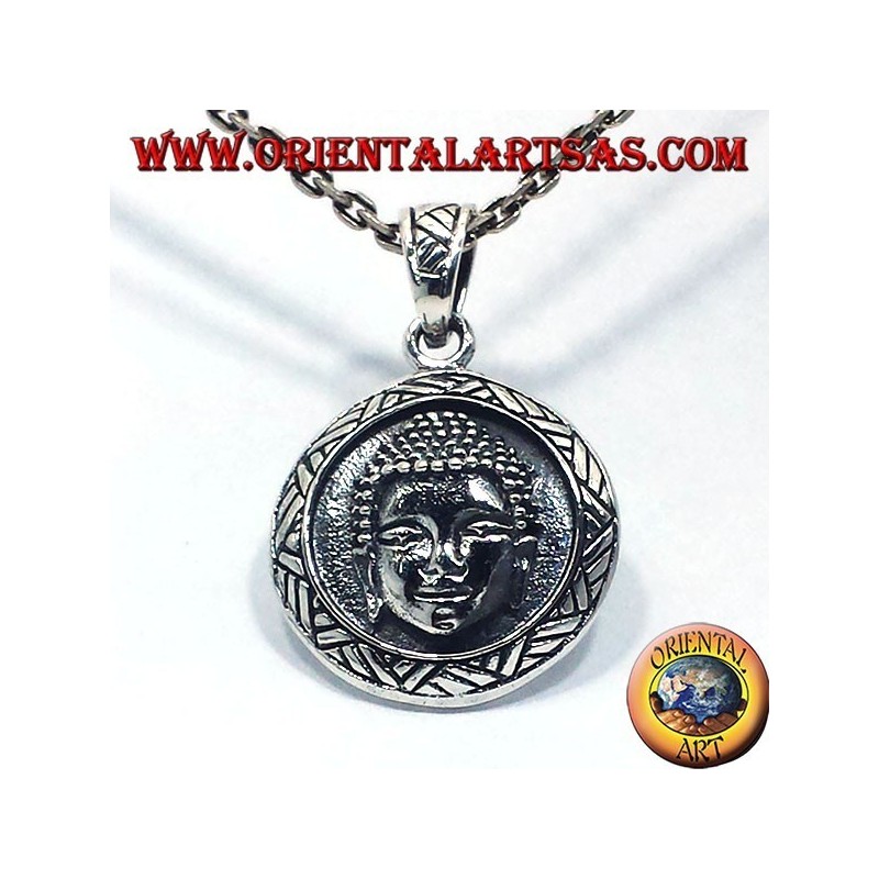 Silber Anhänger Buddha-Gesicht