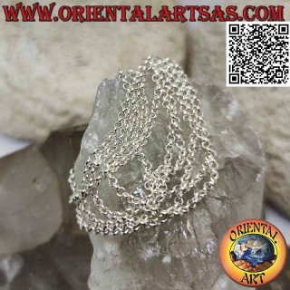 Collier chaîne en argent 925 ‰ avec anneaux ronds (2 mm d'épaisseur)