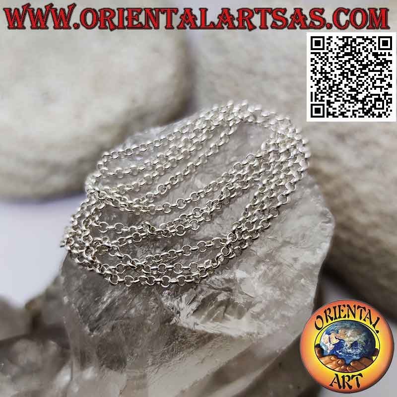 Collier chaîne en argent 925 ‰ avec anneaux ronds (2 mm d'épaisseur)
