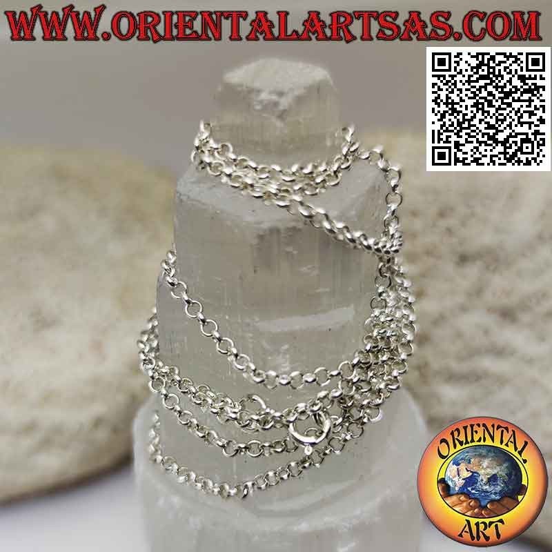 Collana catenina in argento 925 ‰ ad anellini tondi (spessore 2 mm)
