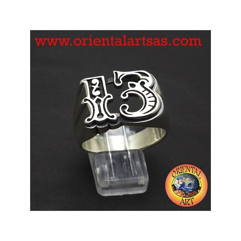 anello in argento tredici