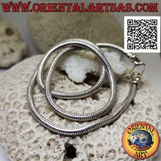 Collana in argento 700 ‰ a maglia "snake" da 52 cm x 4 mm