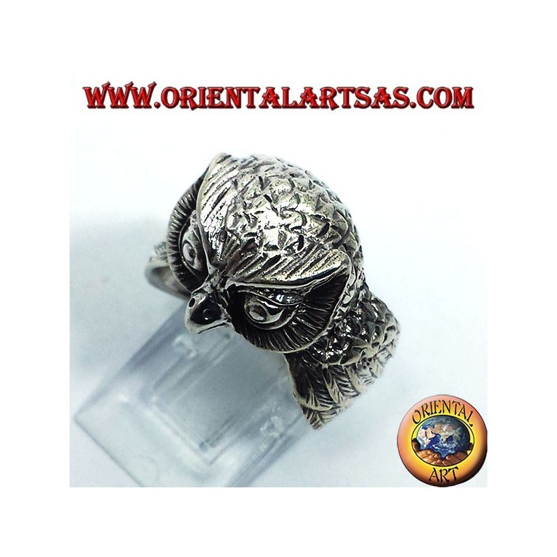 Gufo anello in argento