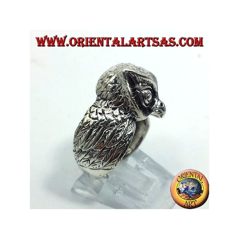 Gufo anello in argento