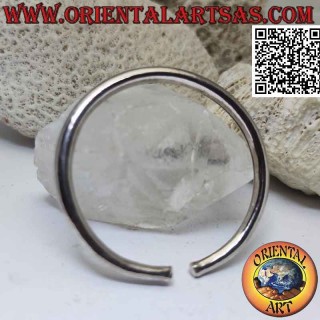 Pulsera rígida de plata lisa 925 ‰ con sección cilíndrica