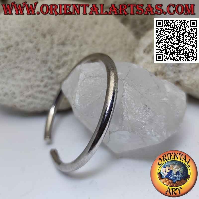 Pulsera rígida de plata lisa 925 ‰ con sección cilíndrica